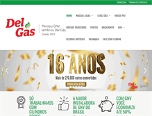 Tablet Screenshot of delgas.com.br
